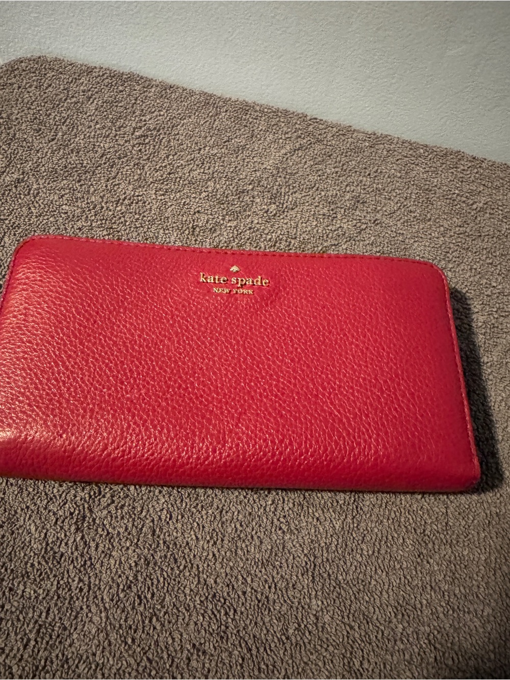 Kate Spade Red Leather Zip Wallet